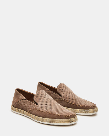 CAYDENN Tobacco Suede Slip-On Espadrille Men's Casual Loafer - Steve Madden