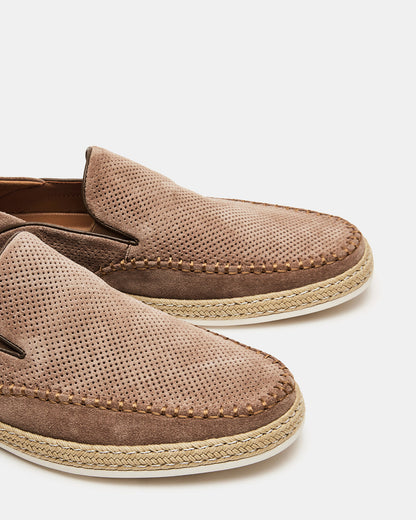 CAYDENN Tobacco Suede Slip-On Espadrille Men's Casual Loafer - Steve Madden