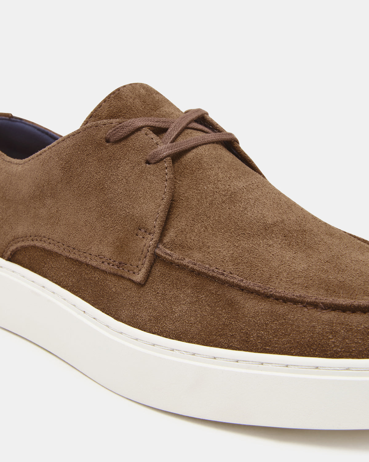 FRANKK Cognac Suede Lace-Up Men's Casual Shoe - Steve Madden