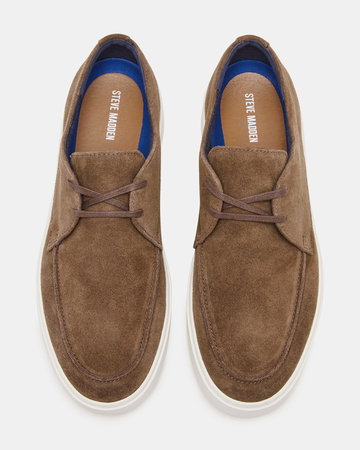 FRANKK Cognac Suede Lace-Up Men's Casual Shoe - Steve Madden