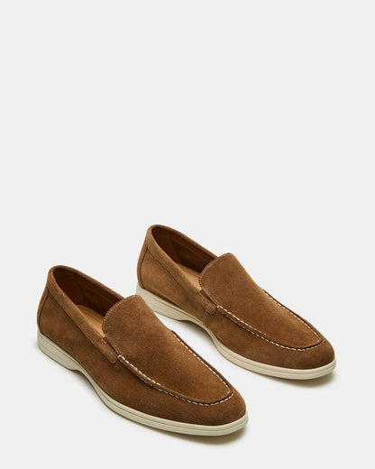 LINUX Chestnut Suede Slip-On Men's Casual - Steve Madden