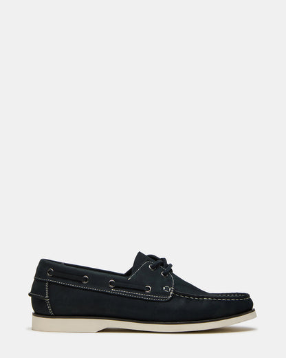 ZEPHYR Navy Slip-On Men's Boat Shoe Loafer - Steve Madden
