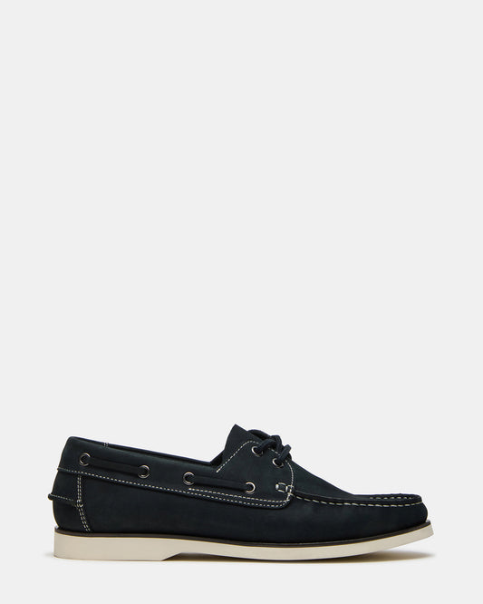 ZEPHYR Navy Slip-On Men's Boat Shoe Loafer - Steve Madden