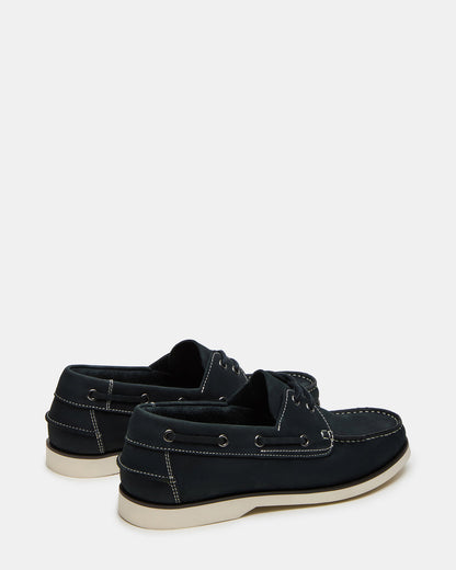 ZEPHYR Navy Slip-On Men's Boat Shoe Loafer - Steve Madden