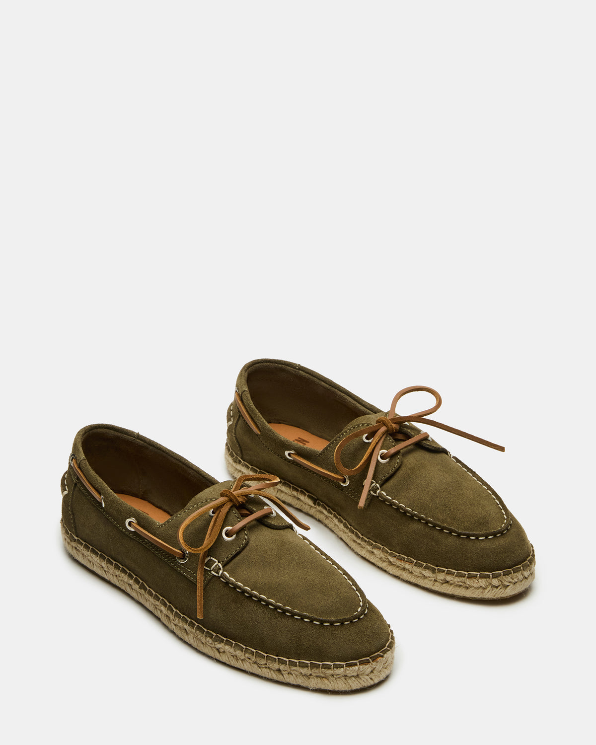 PANCHO Olive Suede Slip-On Espadrille Boat Shoe Men's Casual - Steve Madden