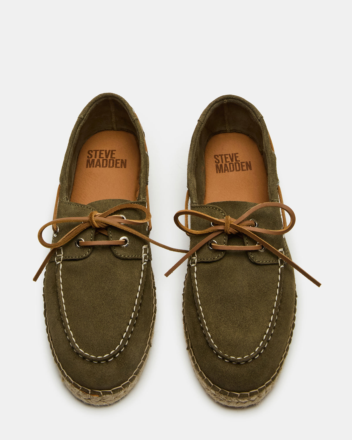 PANCHO Olive Suede Slip-On Espadrille Boat Shoe Men's Casual - Steve Madden
