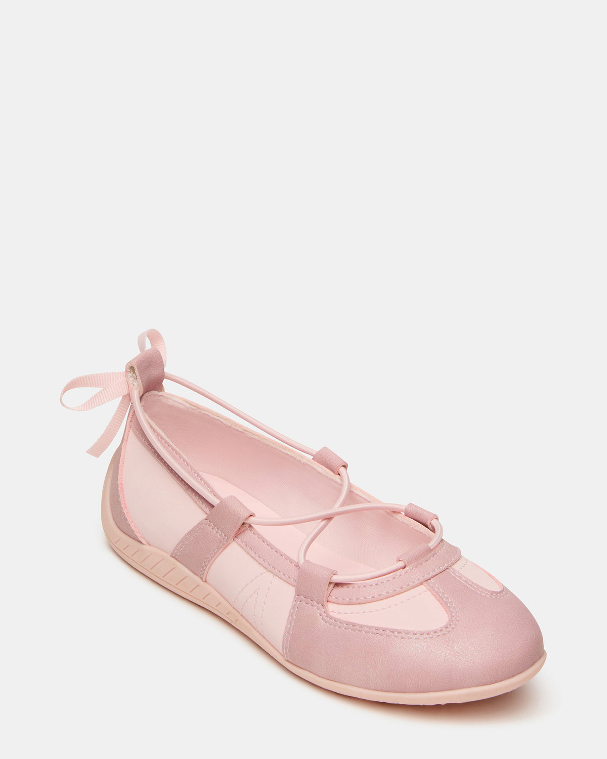 Kids' MEARA Blush Low-Top Lace-Up Girls' Sneaker - Steve Madden