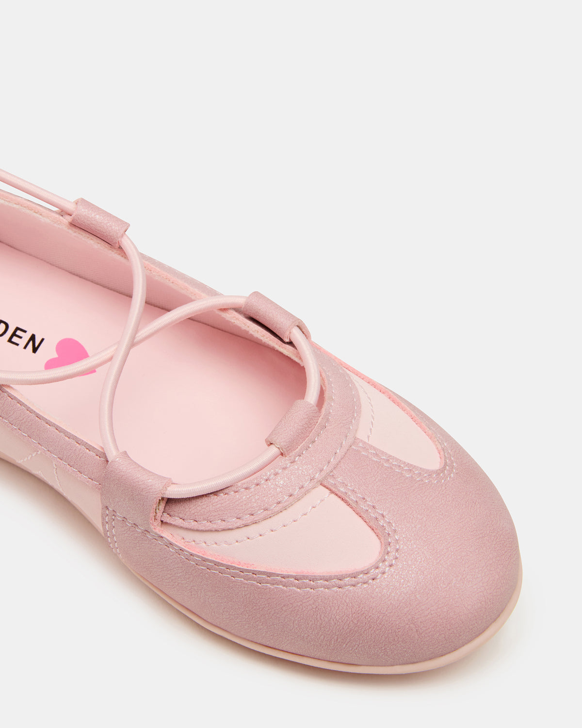 Kids' MEARA Blush Low-Top Lace-Up Girls' Sneaker - Steve Madden
