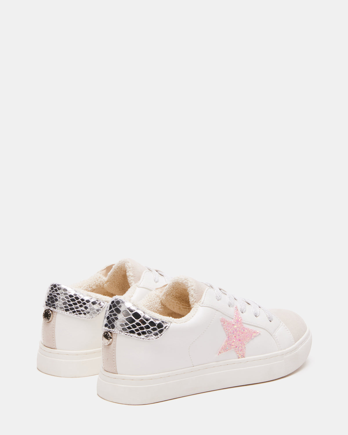 Kids' REZUME White Multi Girls' Lace-Up Star Sneakers - Steve Madden