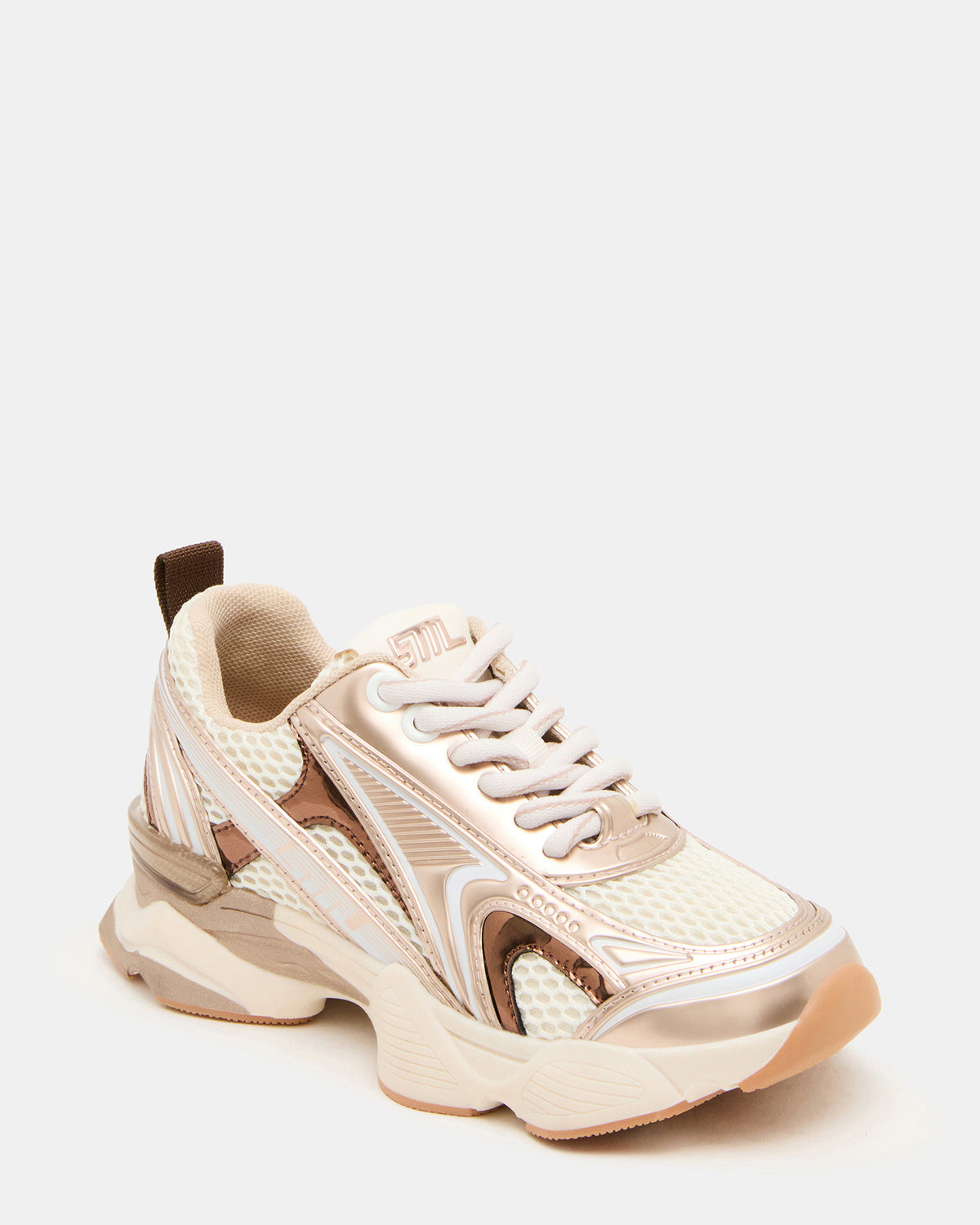 Kids' SPEDSTR Rose Gold Low-Top Lace-Up Girls' Sneaker - Steve Madden
