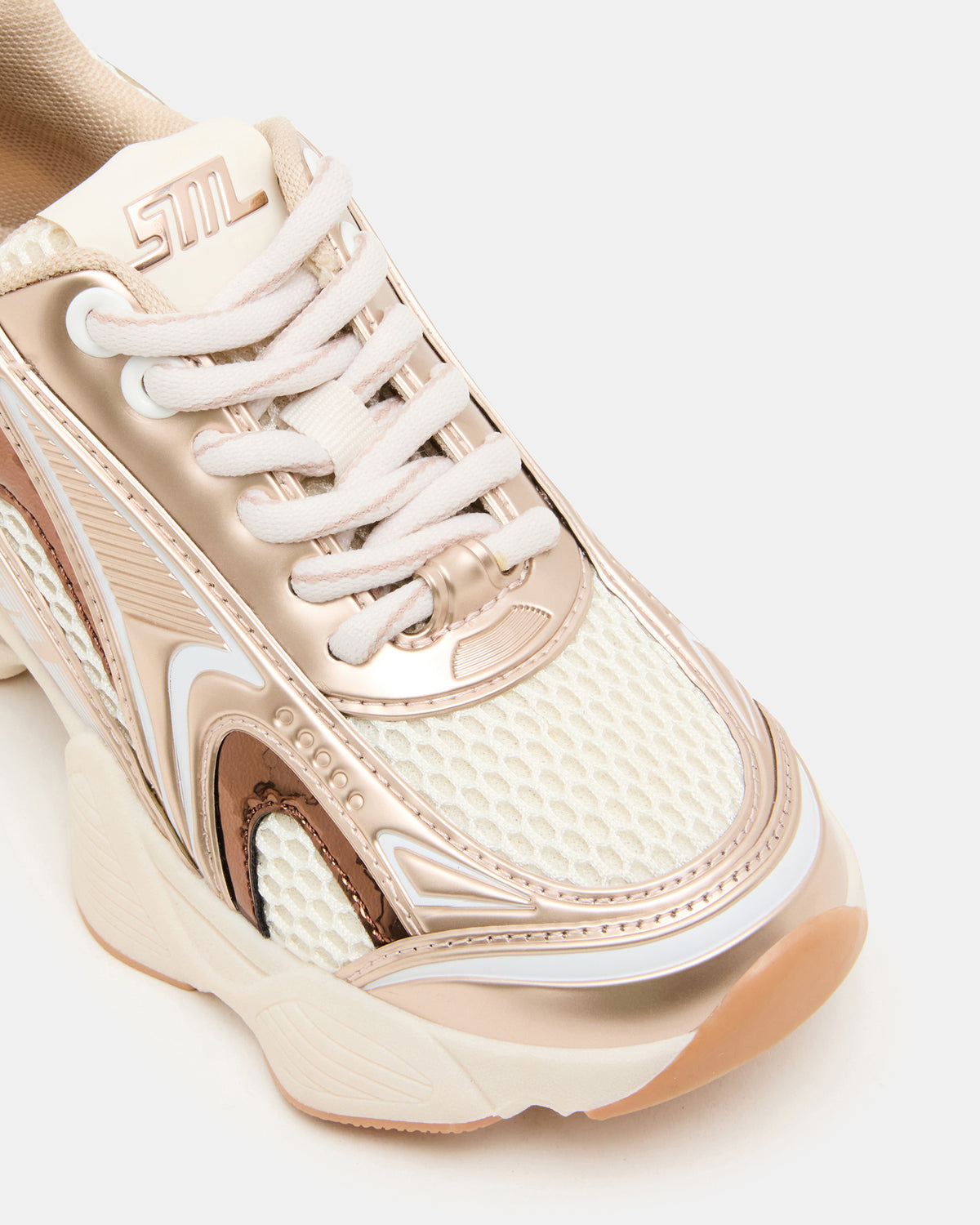 Kids' SPEDSTR Rose Gold Low-Top Lace-Up Girls' Sneaker - Steve Madden