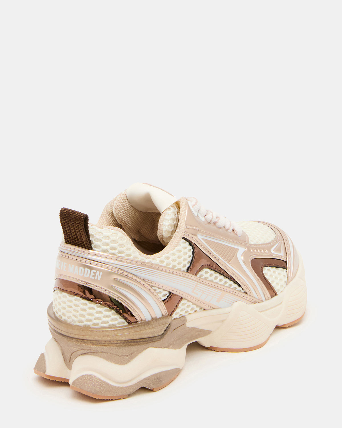 Kids' SPEDSTR Rose Gold Low-Top Lace-Up Girls' Sneaker - Steve Madden