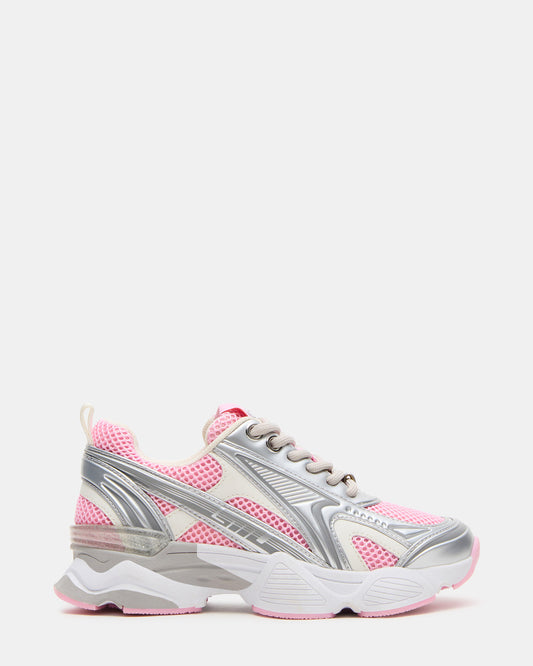 Kids' SPEDSTR Pink Low-Top Lace-Up Girls' Sneaker - Steve Madden