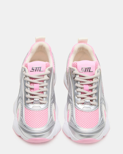 Kids' SPEDSTR Pink Low-Top Lace-Up Girls' Sneaker - Steve Madden