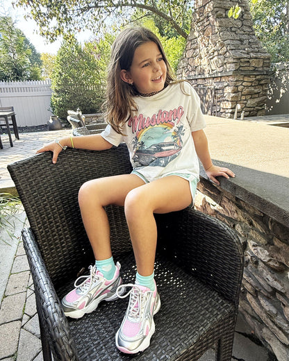 Kids' SPEDSTR Pink Low-Top Lace-Up Girls' Sneaker - Steve Madden