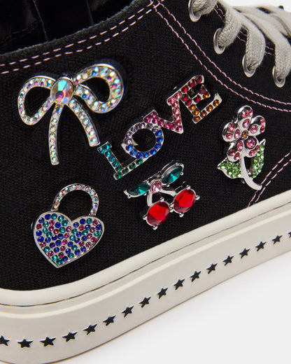 Kids' JOYCEE Black High-Top Lace-Up Girls' Sneaker - Steve Madden