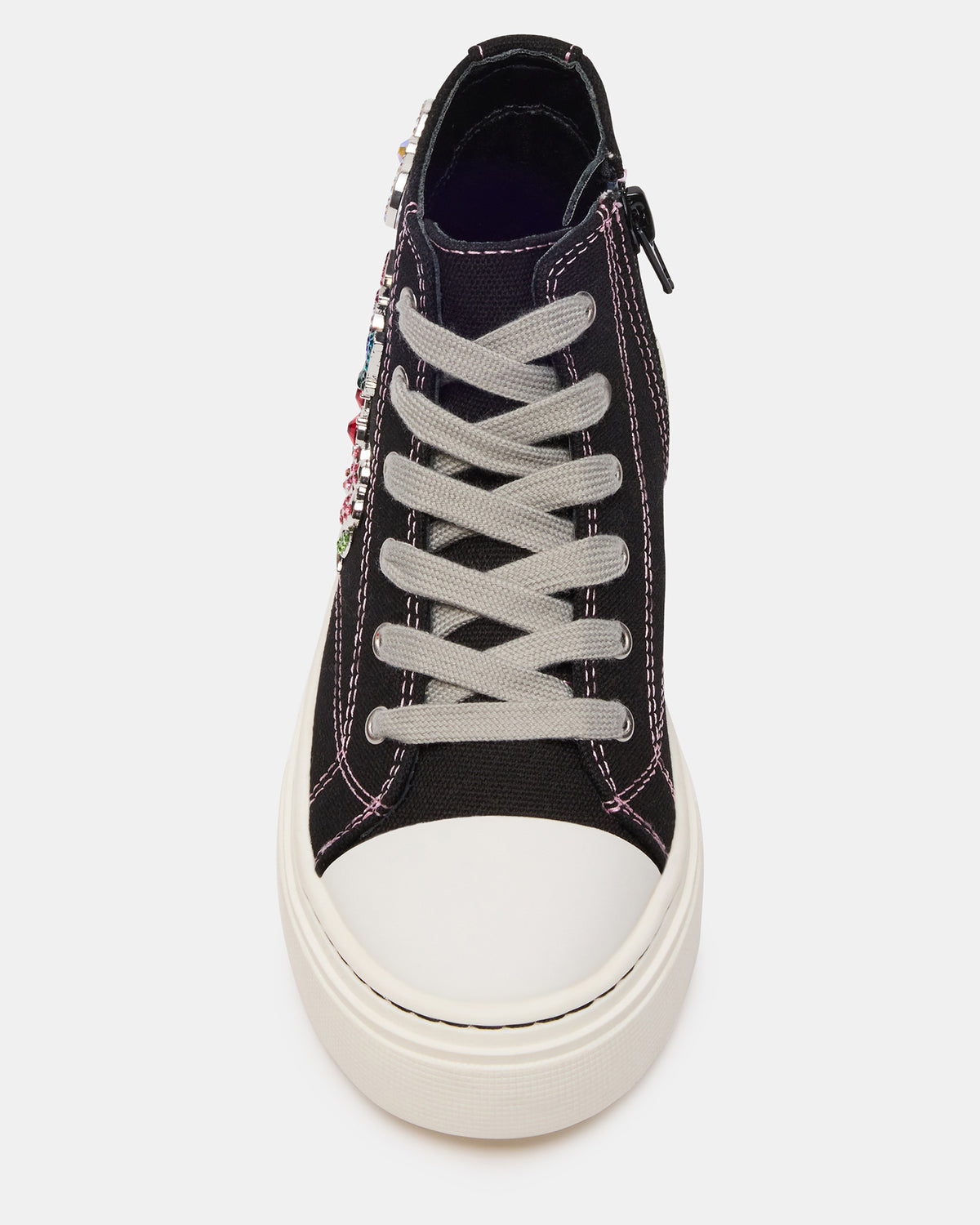 Kids' JOYCEE Black High-Top Lace-Up Girls' Sneaker - Steve Madden