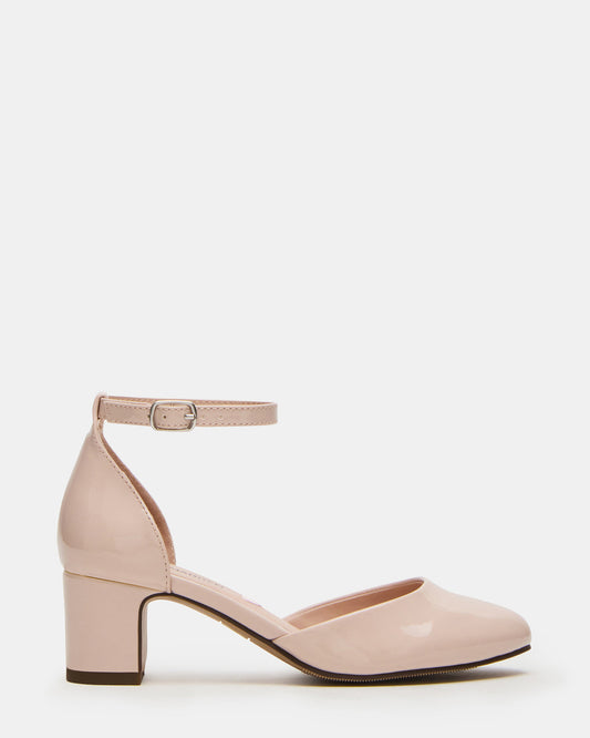 Kids' PRETTYY Blush Patent Girls' Block Heel - Steve Madden