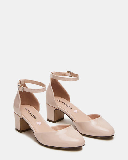 Kids' PRETTYY Blush Patent Girls' Block Heel - Steve Madden