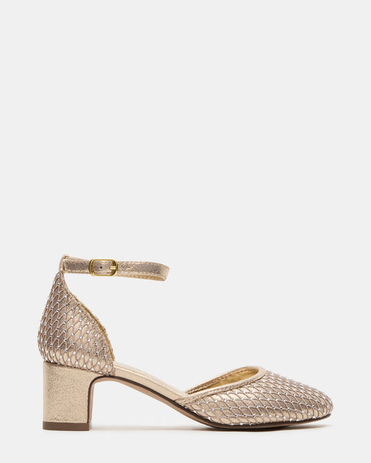 Kids' PRETTYY Gold Girls' Block Heel - Steve Madden