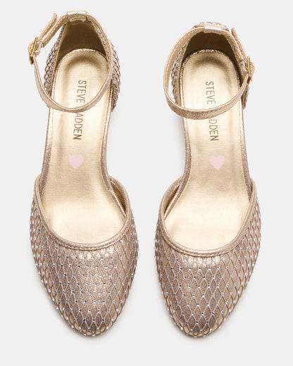 Kids' PRETTYY Gold Girls' Block Heel - Steve Madden