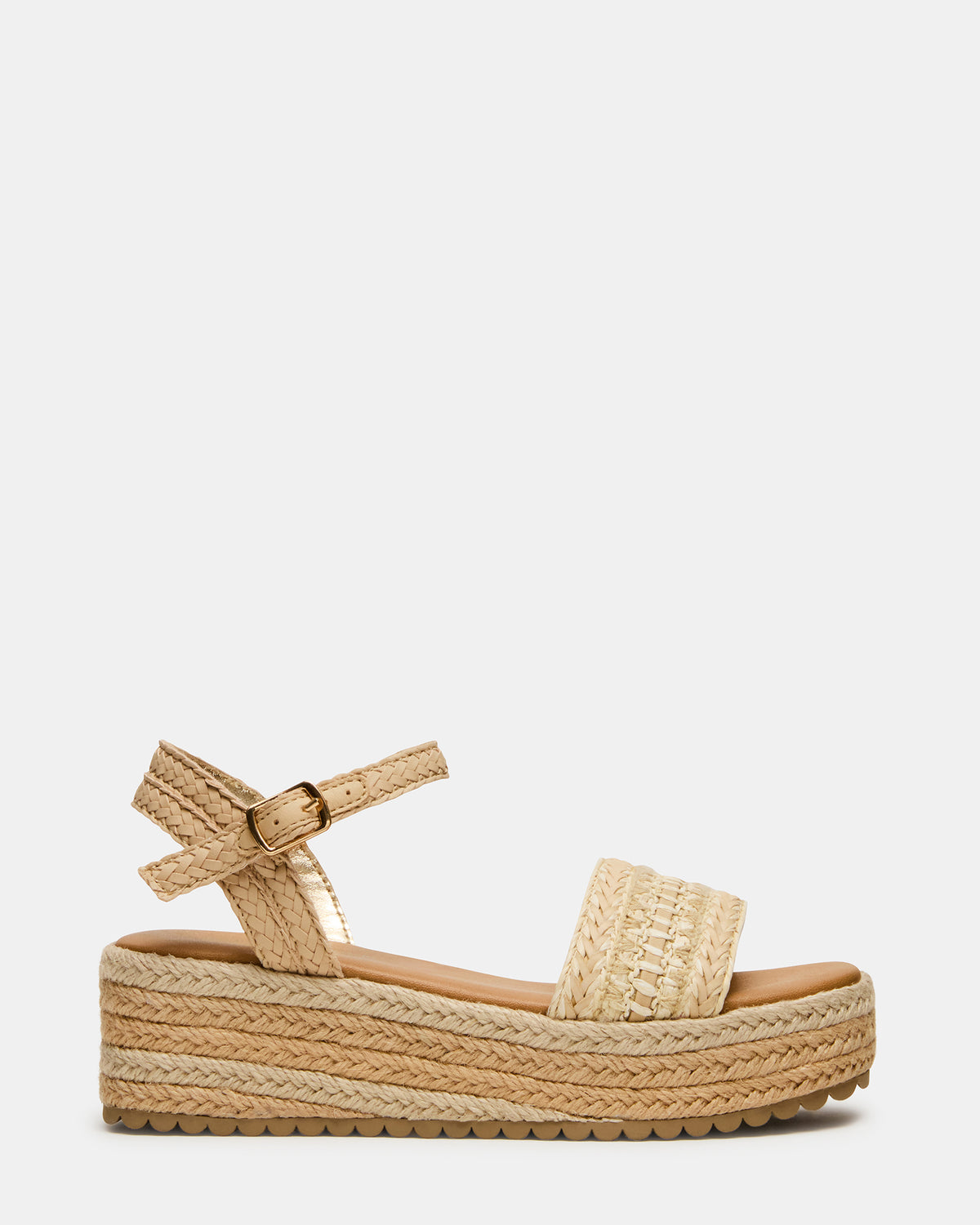 Kids' KIKO Natural Platform Raffia Wedge Girls' Sandal - Steve Madden