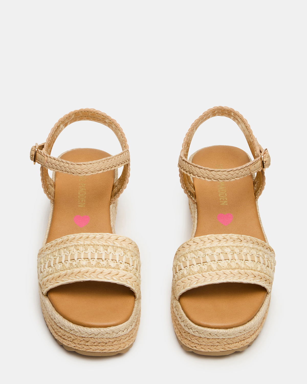 Kids' KIKO Natural Platform Raffia Wedge Girls' Sandal - Steve Madden