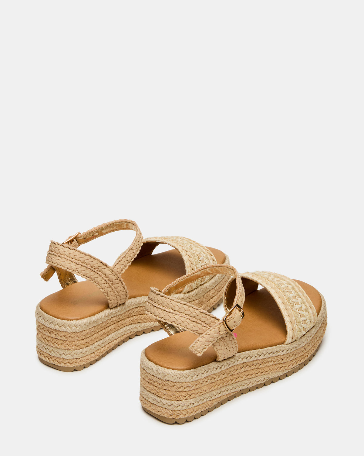 Kids' KIKO Natural Platform Raffia Wedge Girls' Sandal - Steve Madden