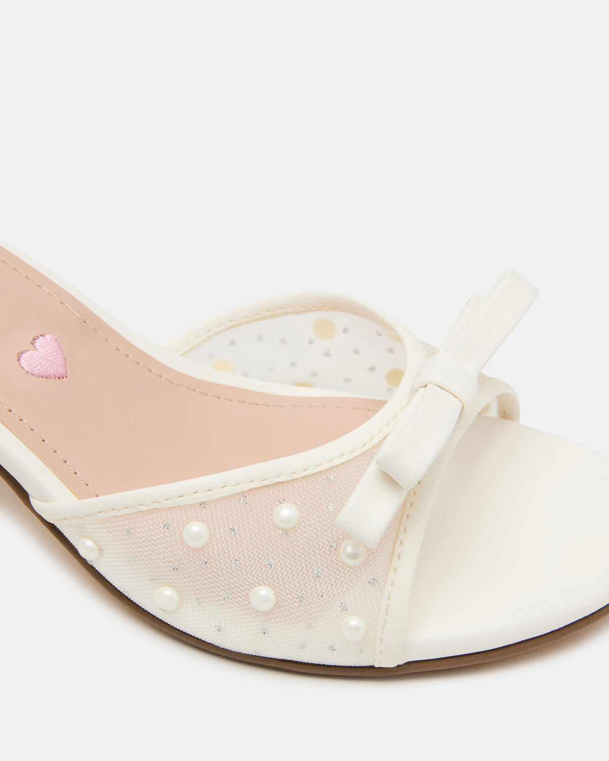 Kids' ADIA White Mesh Block Heel Girls' Heel - Steve Madden