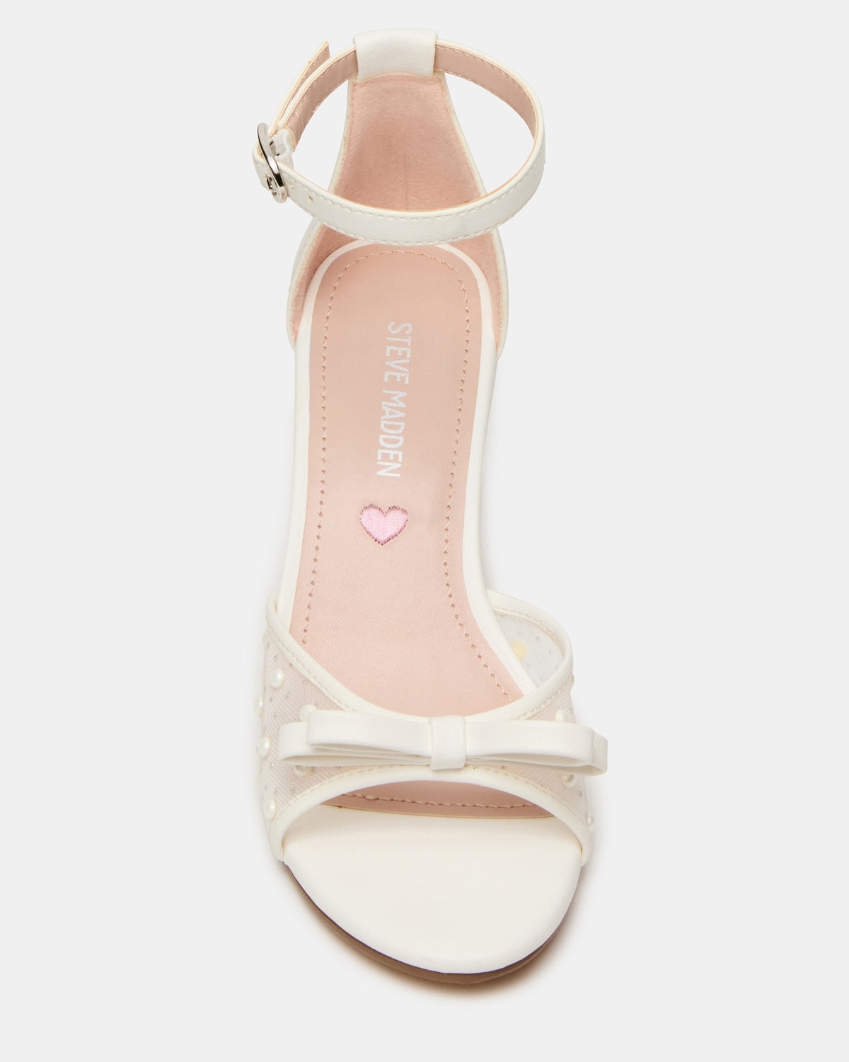 Kids' ADIA White Mesh Block Heel Girls' Heel - Steve Madden