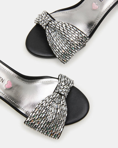 Kids' ABIGAL Black Rhinestone Embellised Block Heel Girls' Heel - Steve Madden