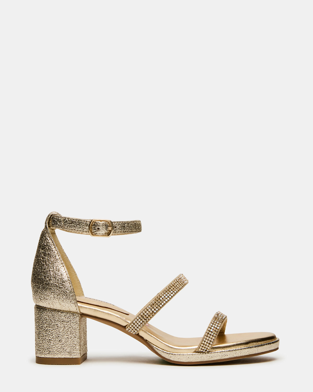 Kids' SIZZLE Gold Girls' Strappy Block Heel - Steve Madden