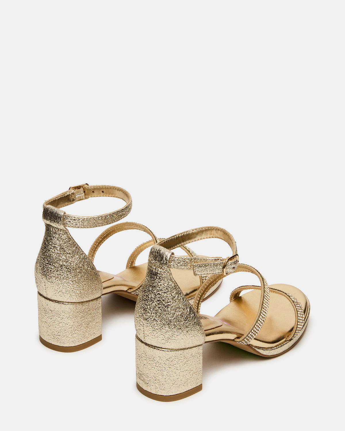 Kids' SIZZLE Gold Girls' Strappy Block Heel - Steve Madden