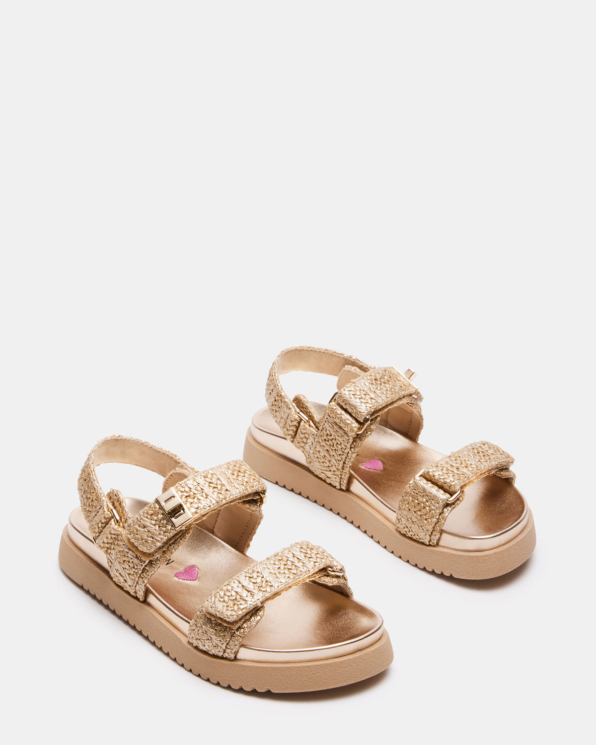 Kids' MONA Gold Multi Girls' Flatform Sandal - Steve Madden
