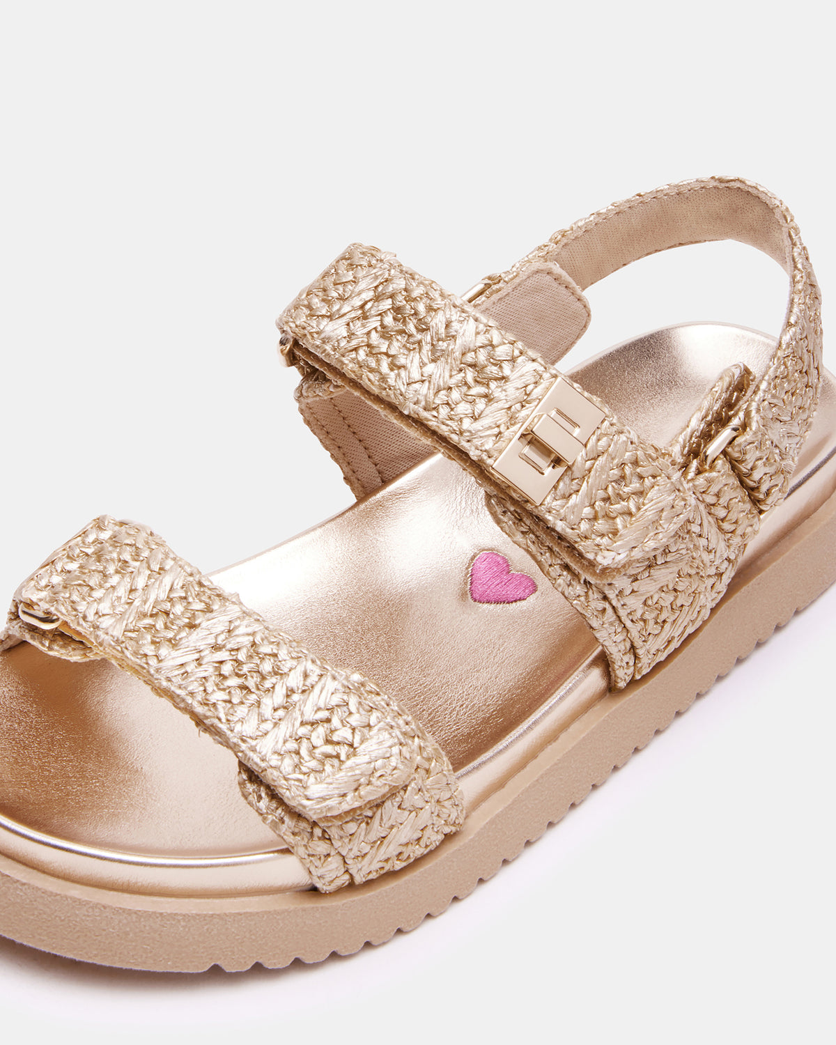 Kids' MONA Gold Multi Girls' Flatform Sandal - Steve Madden