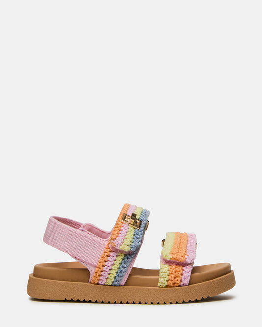 Toddlers' MONA Pastel Multi Girls' Flatform Sandal - Steve Madden