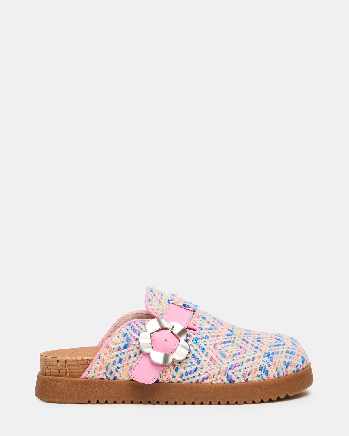 Kids' MAZIE Pink Multi Slip-On Mule Footbed Clog Girls' Flat - Steve Madden