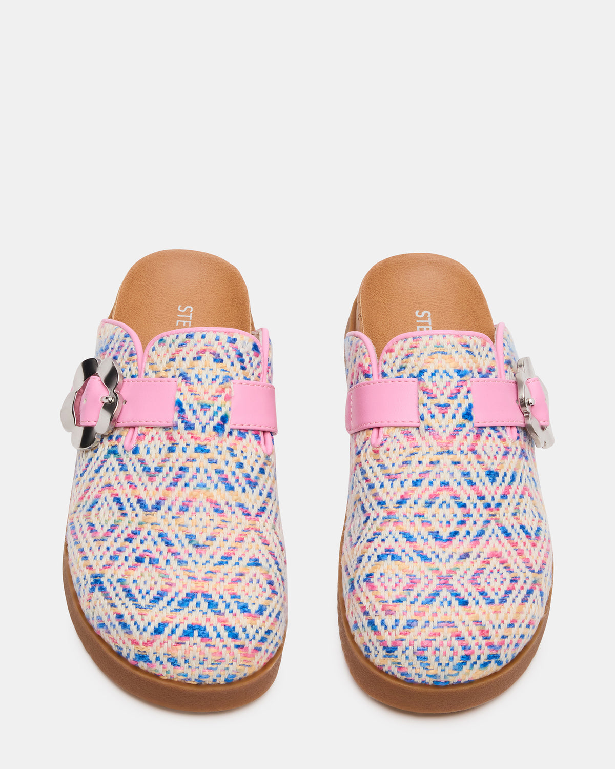 Kids' MAZIE Pink Multi Slip-On Mule Footbed Clog Girls' Flat - Steve Madden