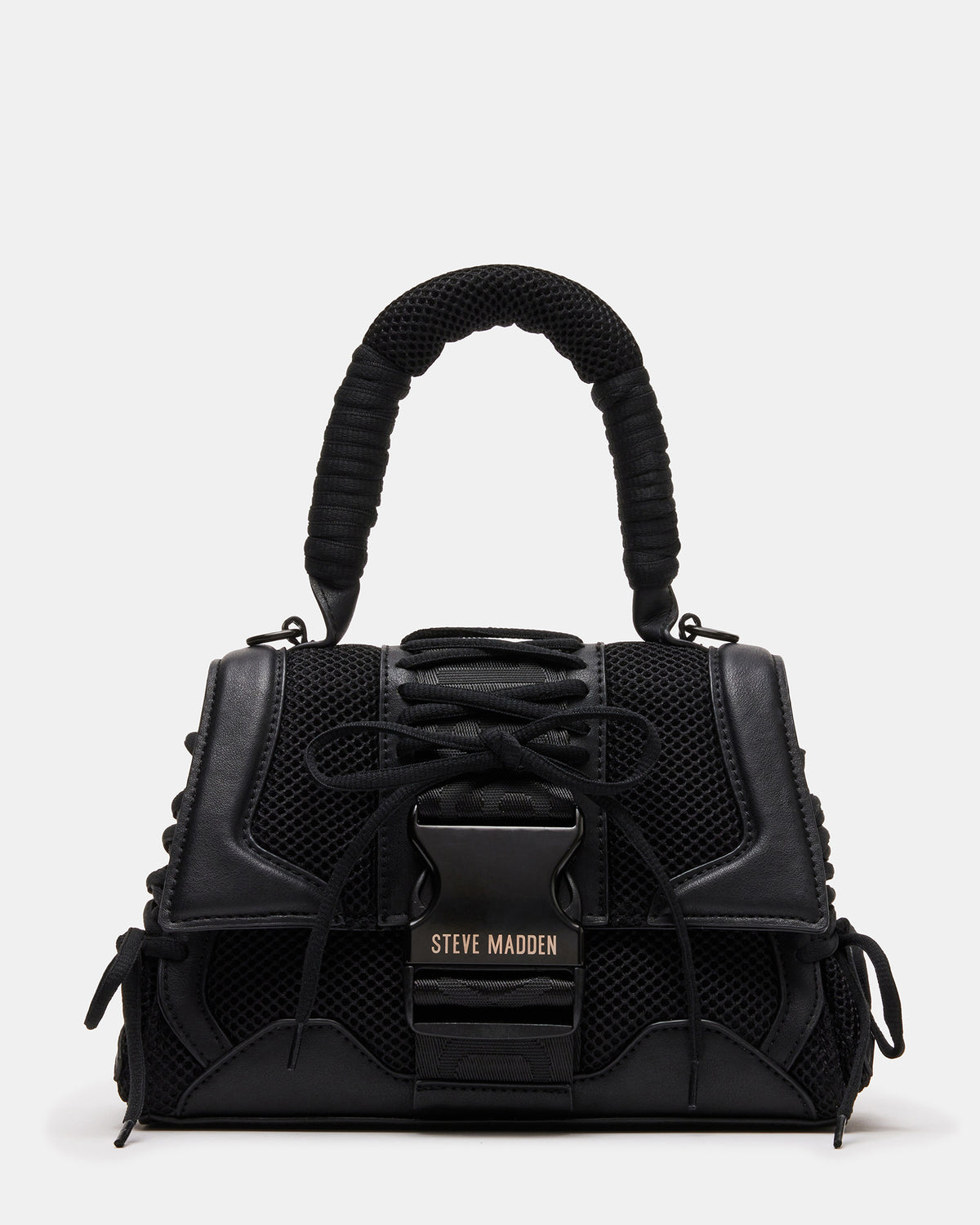 DIEGO Black Women's Handbag with Crossbody Strap - Steve Madden