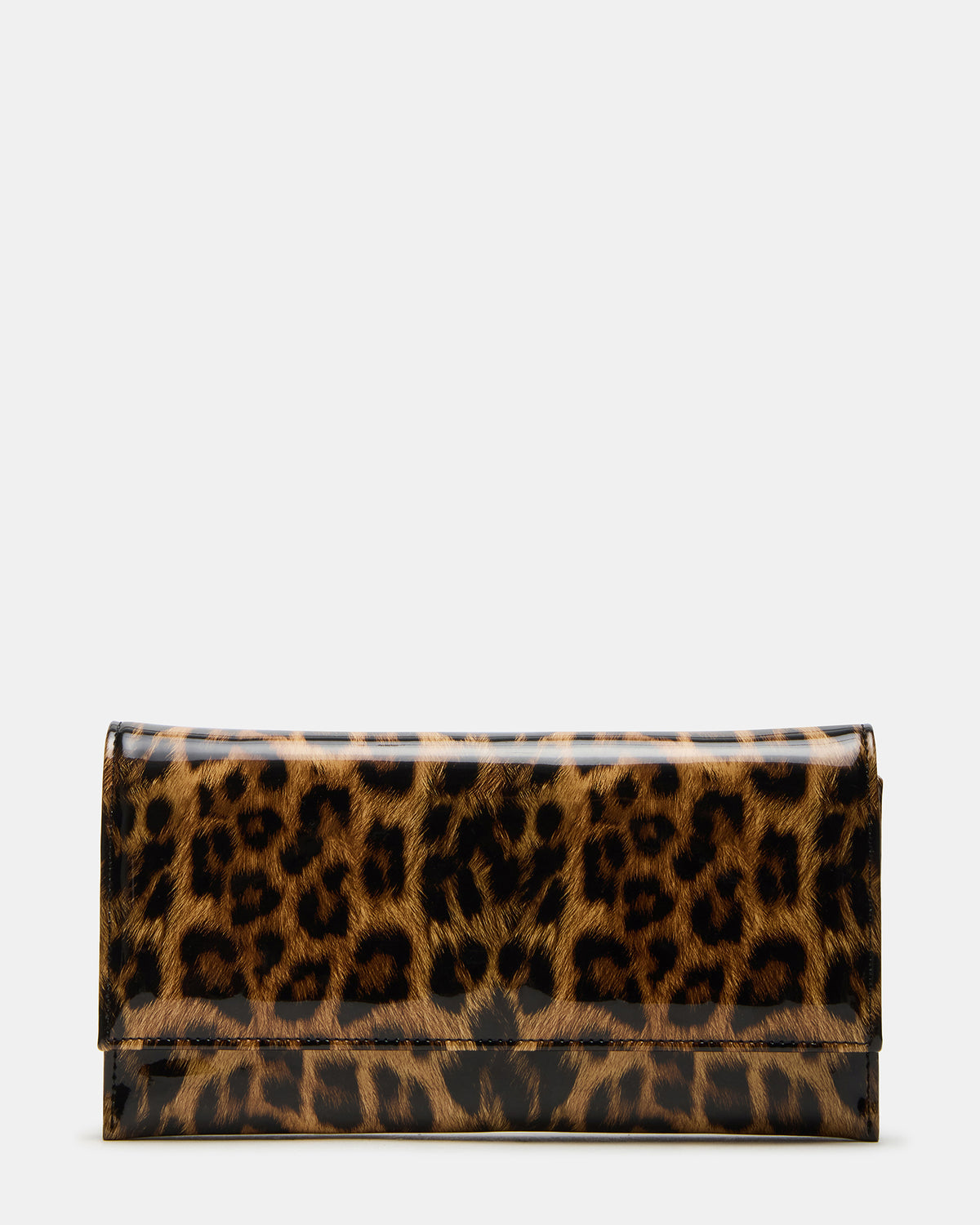 JULIANA Bag Leopard Patent Crossbody Clutch Handbag - Steve Madden