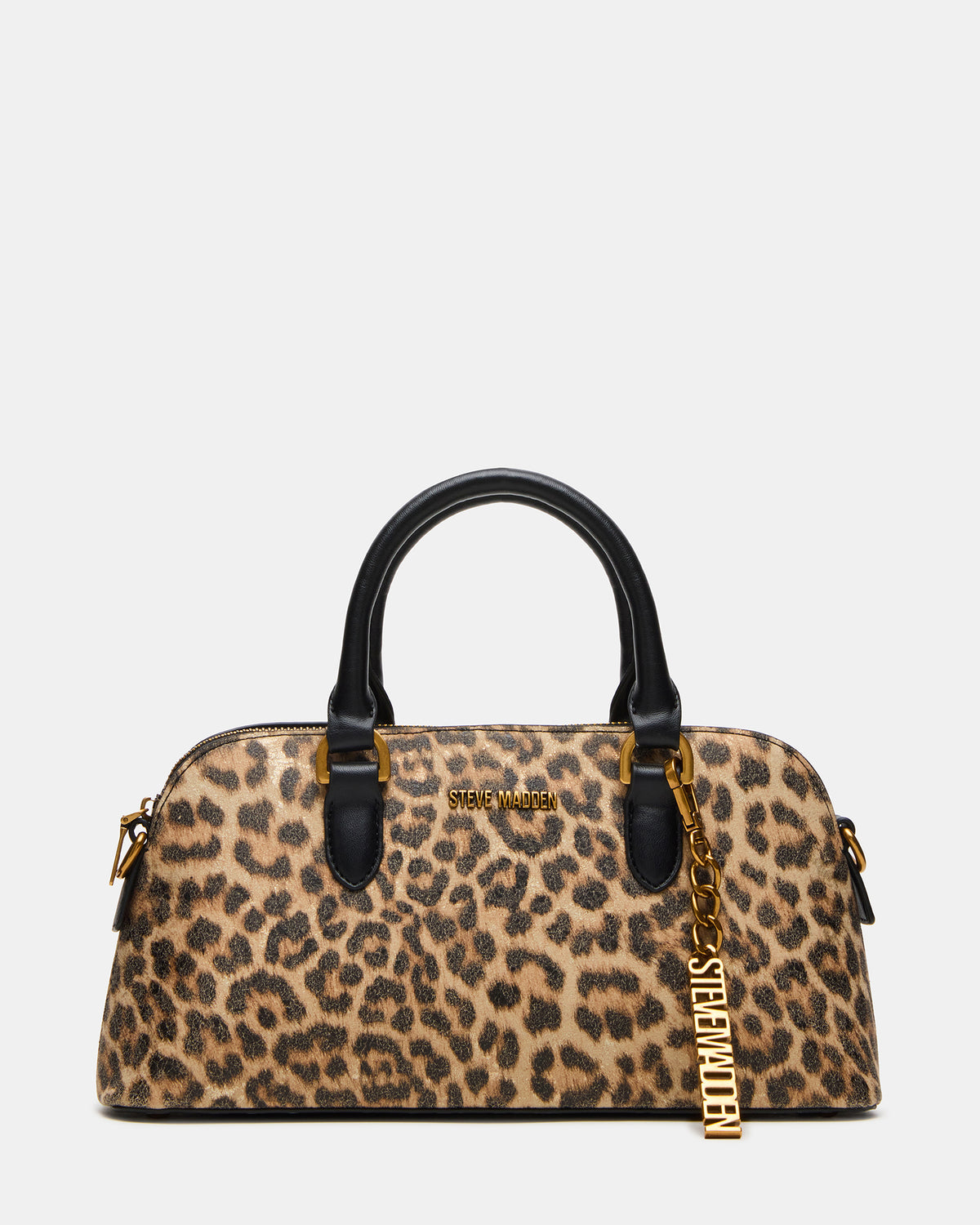 SMYTH Bag Leopard Crossbody Bag Charm Top Handle Handbag - Steve Madden