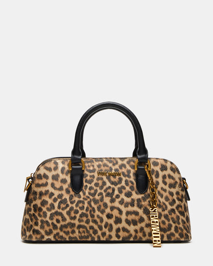 SMYTH Bag Leopard Crossbody Bag Charm Top Handle Handbag - Steve Madden