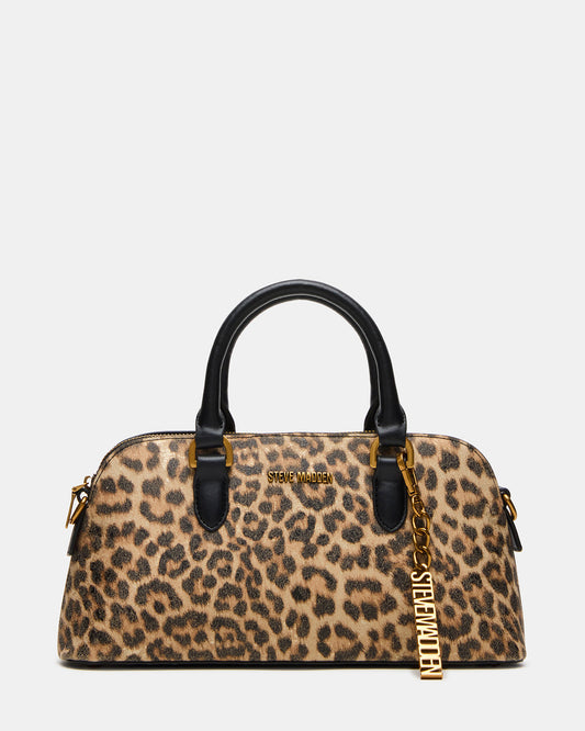 SMYTH Bag Leopard Crossbody Bag Charm Top Handle Handbag - Steve Madden
