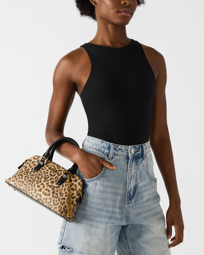 SMYTH Bag Leopard Crossbody Bag Charm Top Handle Handbag - Steve Madden