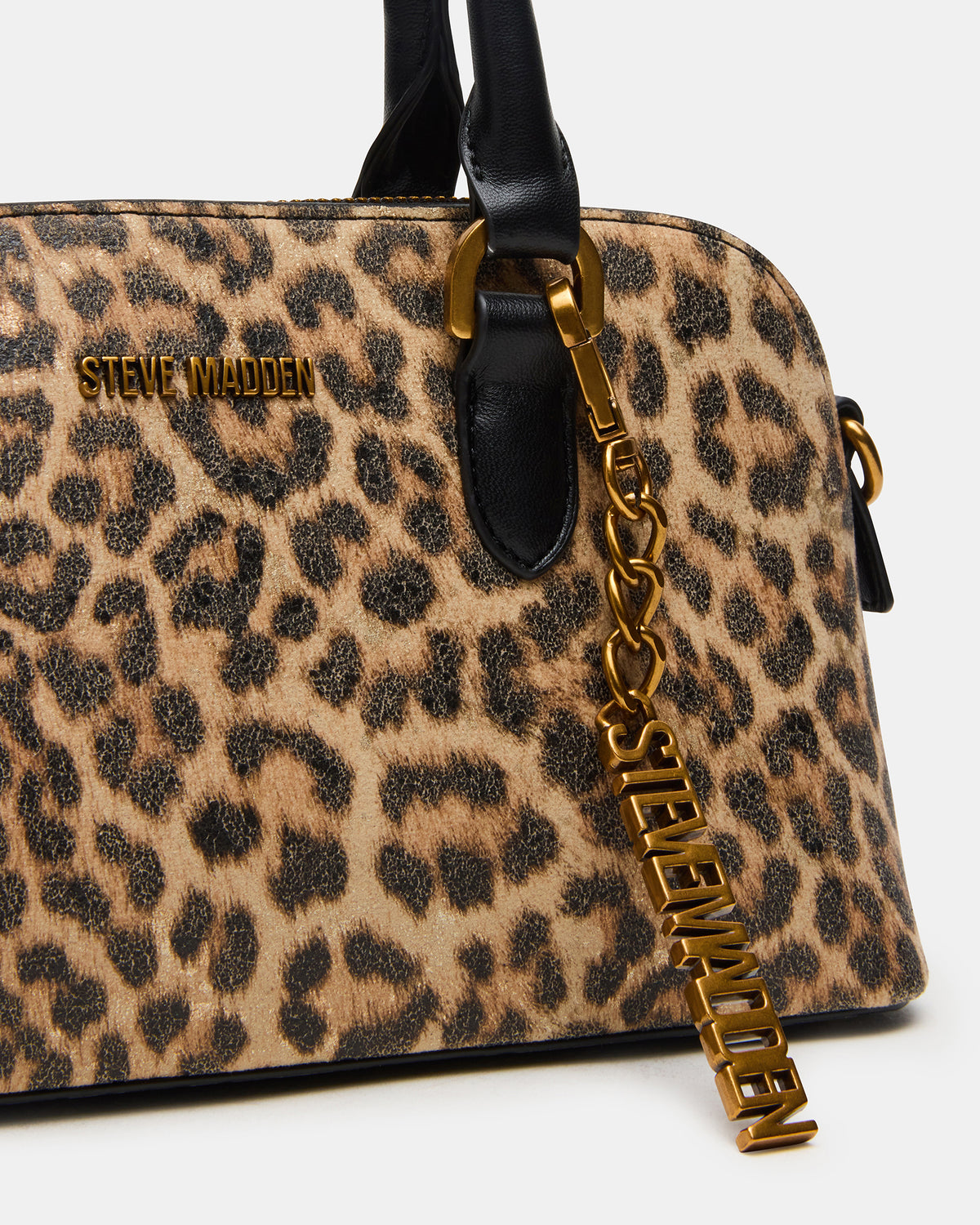 SMYTH Bag Leopard Crossbody Bag Charm Top Handle Handbag - Steve Madden
