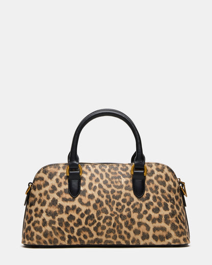 SMYTH Bag Leopard Crossbody Bag Charm Top Handle Handbag - Steve Madden
