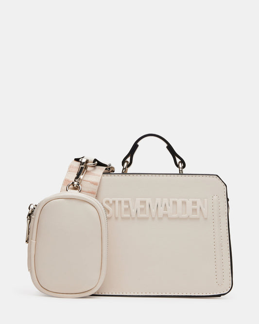 EVELYN Mini Bag Cream | Women's Top-Handle Crossbody Bag - Steve Madden