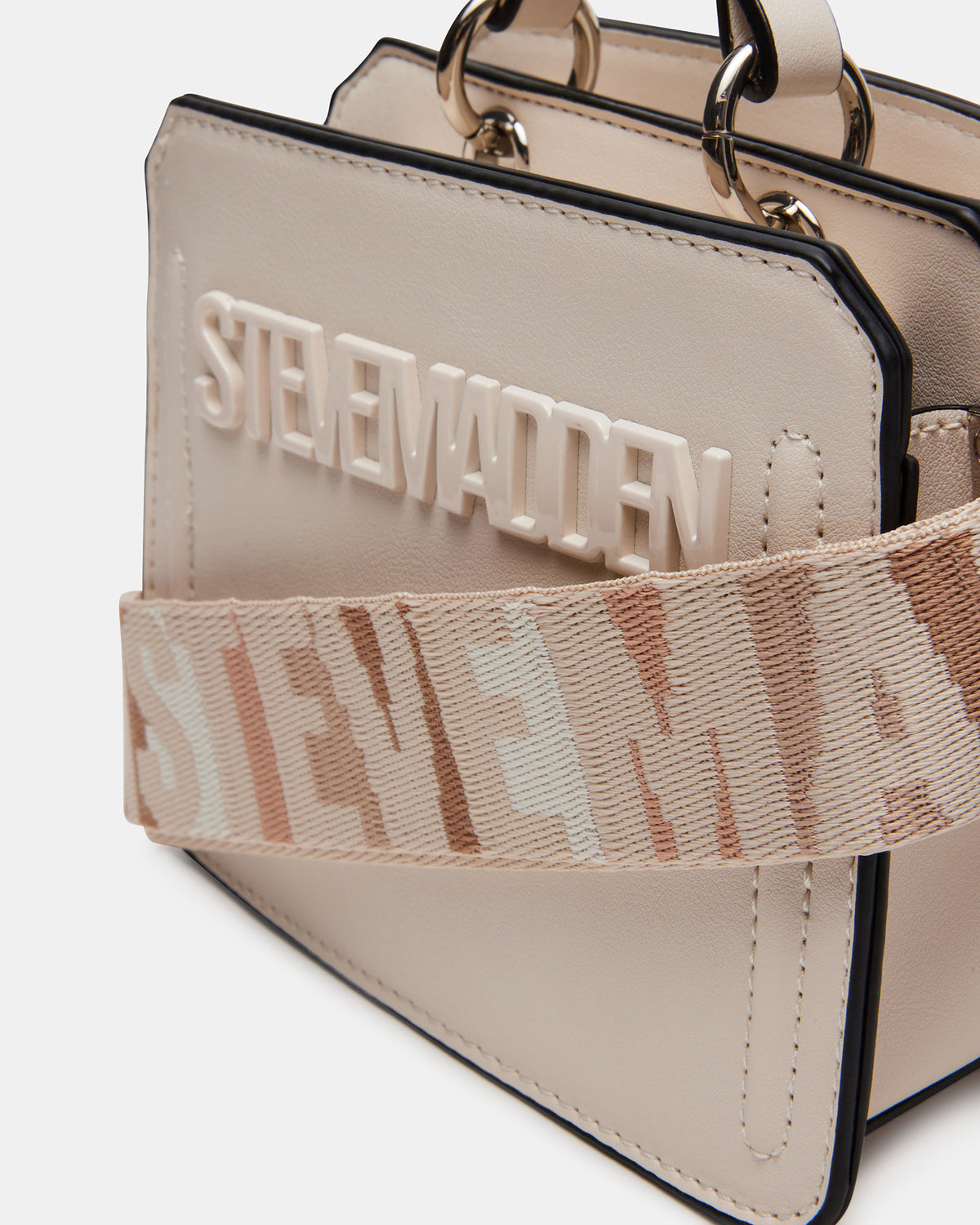 EVELYN Mini Bag Cream | Women's Top-Handle Crossbody Bag - Steve Madden