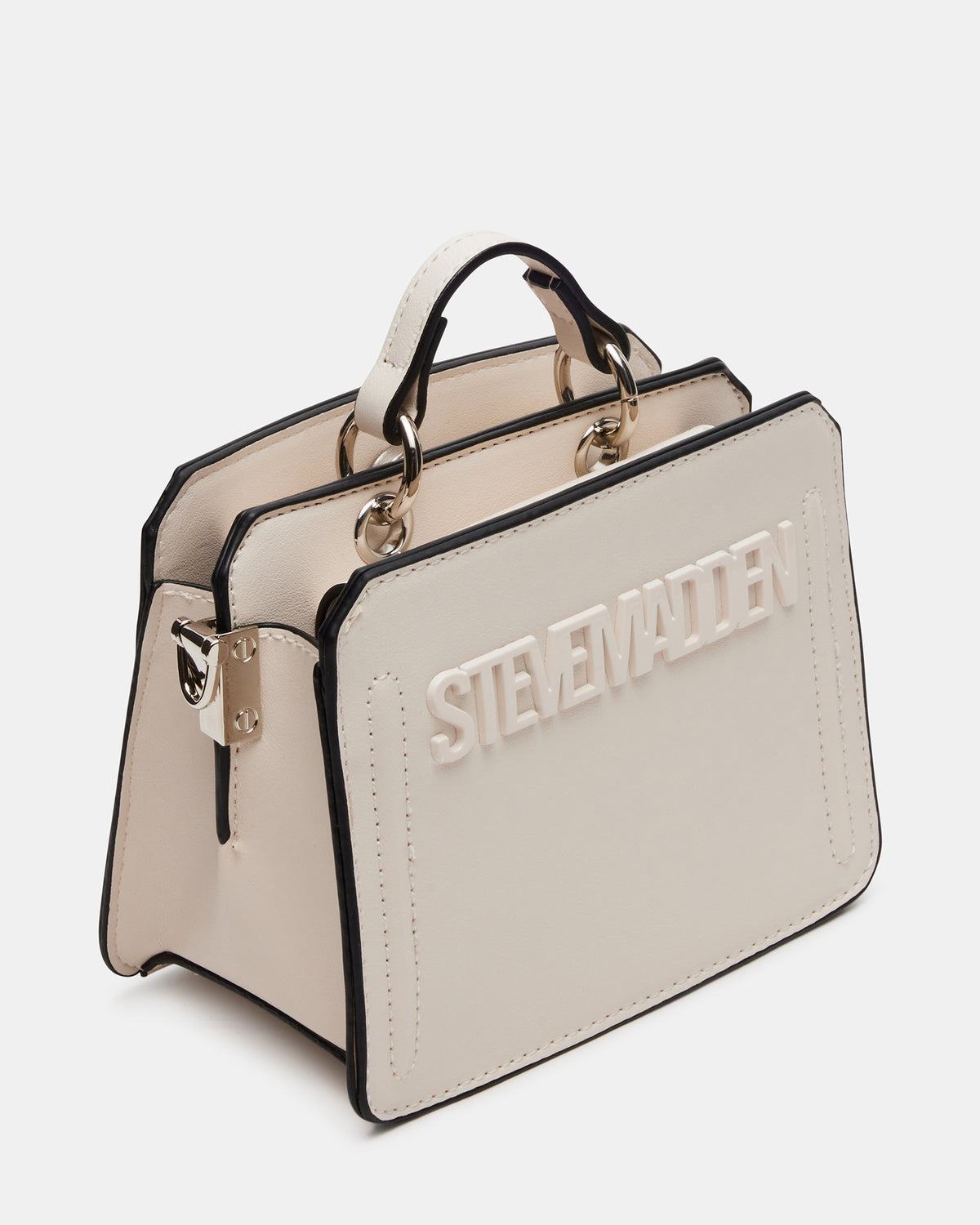 EVELYN Mini Bag Cream | Women's Top-Handle Crossbody Bag - Steve Madden