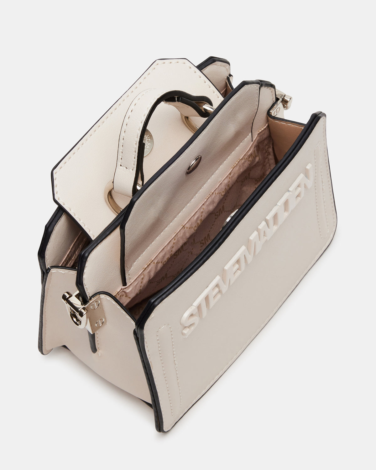 EVELYN Mini Bag Cream | Women's Top-Handle Crossbody Bag - Steve Madden